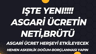 TEMMUZ ASGARİ ÜCRETİN NETİ BRÜTÜ VE HERŞEYİ...