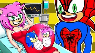 Sonic and Amy Spiders Have Fun With Alice and Roy | Sonic Animation