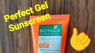 Biotique Sunflower Gel Sunscreen ☀️#Best gel sunscreen for oily,normal and combination skin.