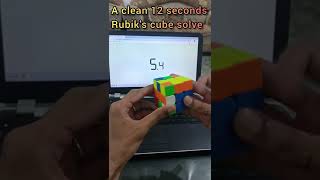 A 12 seconds Rubik's cube solve #rubikscube #speedcubing #viral #shorts