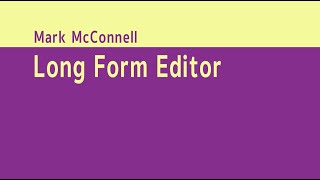 MARK McCONNELL LONG FORM EDITOR REEL