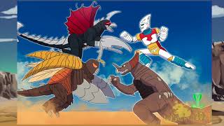 Omega Emperor Comic Dub - Gomora and Jet-Jaguar vs Gigan and Megalon