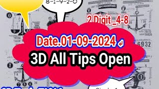 Date.01-09-2024 ↵3 Up All Tips Open Thai Lottrey live 🔴