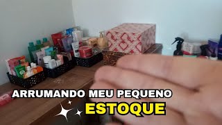 DEIXANDO MINHA LOJA ORGANIZADA l loja de maquiagem em casa - estoque pequeno de maquiagem