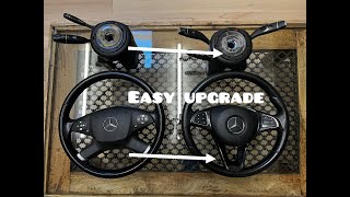 W212 How to upgrade steering wheel /retrofit DIY Mercedes Benz E class to steering wheel from 2014