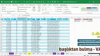 Excel 1 Dakika - başlıktan bulma VAL