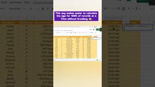 Excel Tips | Identify Employees Age at a Time in #Excel #shorts