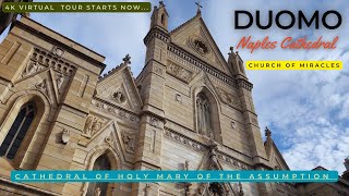 Naples, Italy 4K Walking Tour - Duomo di napoli, The Cathedral - 4K 60fps - with Captions