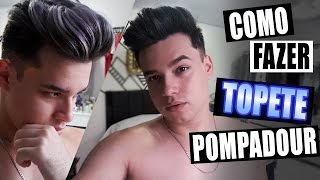 COMO FAZER TOPETE RETRÔ (POMPADOUR) - TUTORIAL RÁPIDO E FÁCIL | gutierreoficial