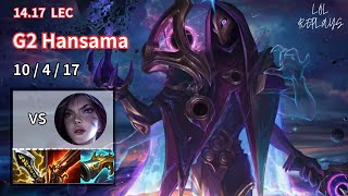 [ADC:G2 Hans sama]Jhin vs Kai'sa EUW Challenger Patch14.17✅