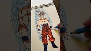 goku ultra instinct drawing ☠️🥶||  draganboll drawing || animedrawing #anime #shorts #art #sketch