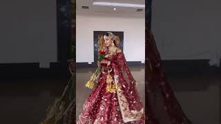 Red bridal outfit #viral #youtubeshorts #shortvideo #trending #wedding #makeup #shorts #jewellery