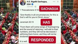 AFTER BEING IMPEACHED BY 281 MPs DP GACHAGUA RESPONDS BY QUOTING BIBLE VERSES