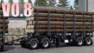 0.8 B-Train Manac logging trailer - Mod American Truck Simulator