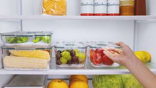 Fridge Organization idea and hacks ---4pk fruit vegetable sorted storage box.