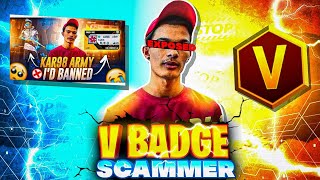 KAR98 ARMY ID BAN EXPOSED !! V BADGE SCAMMER || FREE FIRE