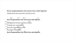 Ecco la generazione che cerca il tuo volto Signore solennità di Tutti Santi