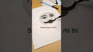 ||Khatu shyam art||💙 Sketching karte samay☹️✏️ @creativeartistshraddha #shorts #viral #drawing