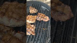 Sirloin Steaks on the Weber Kettle #sirloin #steak #weberkettle #weber #mediumrare #grassfed #beef