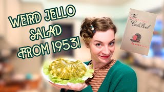 1950's VEGETABLE GELATINE SALAD! WEIRD VINTAGE COOKING FROM THE MODERN FAMILY COOKBOOK!