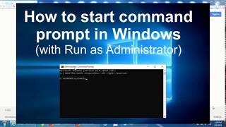 How to open command prompt in Windows