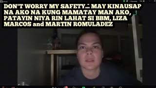 VP SARA DUTERTE MAY KINAUSAP NANG TAO PARA PATAYIN SI BBM, LIZA ARANETA AT TAMBALOSLOS ROMUALDEZ