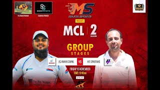 LIVE || MCL SEASON 2 || MATCH NO 14  || AZ AWAN COMMUNICATION V/S HIT SPARTANS  || AR PRODUCTION