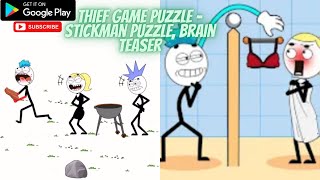 Thief Game Puzzle - Stickman Puzzle, Brain Teaser first 10  levels gameplay #Android