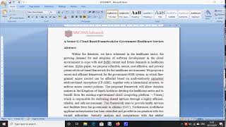 A Secure G-Cloud-Based Framework for Government Healthcare Services IEEE 2019-2020