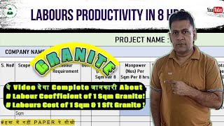 Granite | Labour Productivity | Labour Coefficient | 1Sqm Cost of Granite | CEI