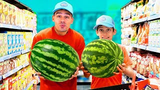 🍉 Petualangan Super Jason dan Alex di Pasar 🌈 Belanja Buah Seru untuk anak-anak 🛒