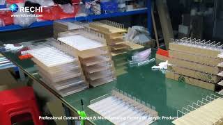 RECHI |Custom Counter Acrylic Display Factory| Acrylic Vape E-Liquid Display Cabinet for Smoke Store