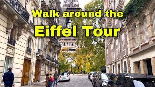 🇫🇷 Walking tour in Paris around the Eiffel Tour【4K/60fps】🚶