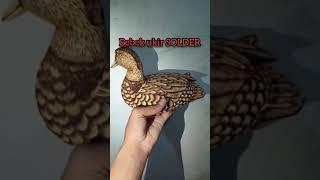 Tutorial membuat bulu patung bebek menggunakan SOLDER | seni pyrografi