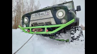 Рубимся в глубоком снегу!!! Зимний офф-роуд на УАЗах! #uaz #уаз #4x4 #offroad #бездорожье #оффроад