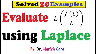 Examples of Laplace with Division by t Rule