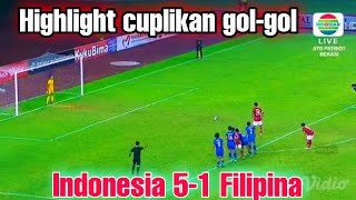 INDONESIA 5-1 FILIPINA !! Highlight dan cuplikan gol-gol !! AFF U-19 2022