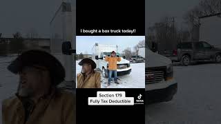 How are used section 179 as a real estate agent to buy a box truck!