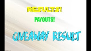 ROBUX GIVEAWAY WINNERS / RESULTS!!!