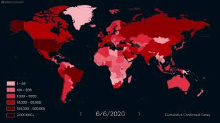 Coronavirus: World map track with Total Confirmed Cases of COVID-19