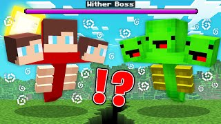 JJ and Mikey Became WITHER 2.0 in Minecraft Challenge - Maizen Nico Cash Smirky Cloudy