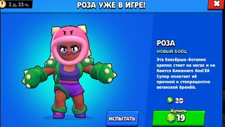 Купил розу, одним из первых! Обзор персонажа/бойца "РОЗА" В Brawl Stars. Когда выйдет скин на розу?