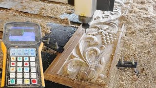 Amazing Fully Automated Wood Carving 3D Designing CNC Machine Video / Small Scale IndustrY