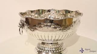 Antique Silver Plated Wine Cooler Punch Bowl / Champagne Cooler, 19th C