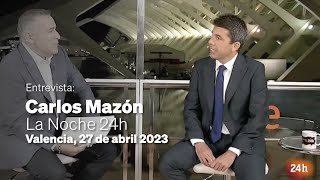 Carlos Mazón entrevistado en La Noche 24h