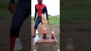 Coca Cola Vs Mentos | Spiderman #shorts