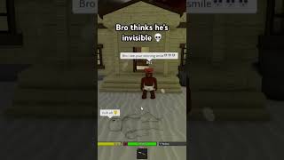 BRO IS NOT INVISIBLE 💀🙏 #roblox #funny #dahood #viral #shorts