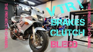 HONDA VTR FIRESTORM BRAKE AND CLUTCH BLEEDING