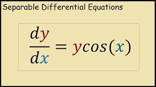 How to solve separable differential equations dy/dx = ycos(x)