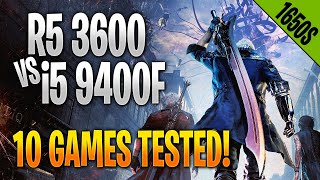 Ryzen 3600 vs Intel i5-9400F | 10 Game Benchmark Test and Gameplay